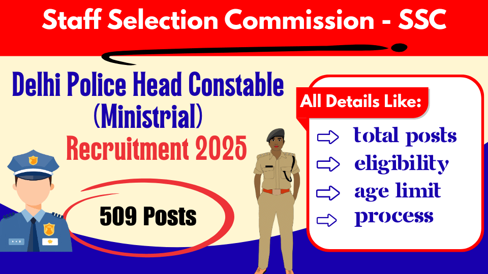 Delhi Police Head Constable (Ministrial) Recruitment 2025