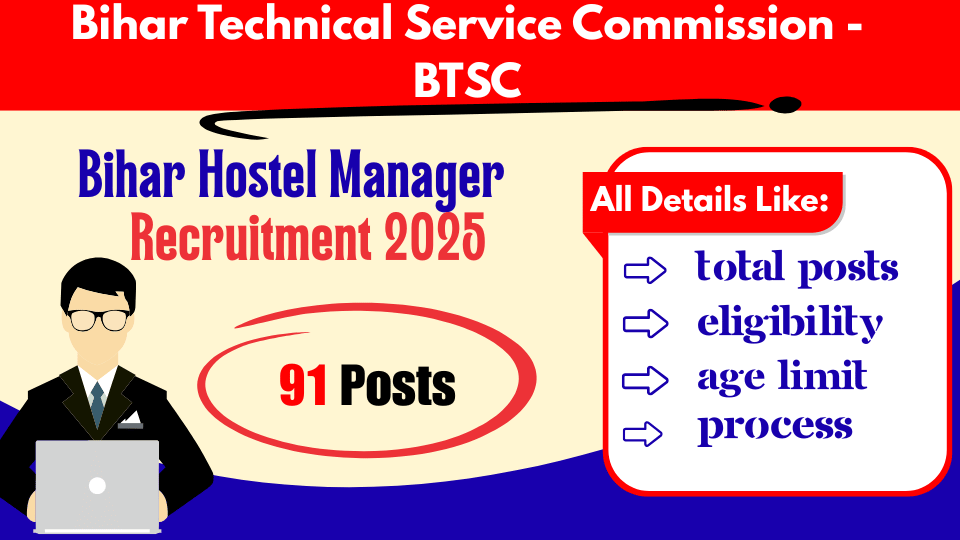 btsc hostel manager vacancy 2025