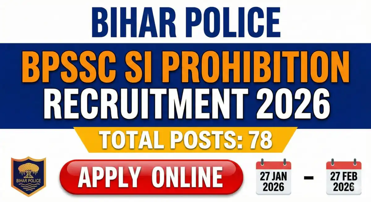 Bihar BPSSC Sub Inspector SI Prohibition Recruitment 2026