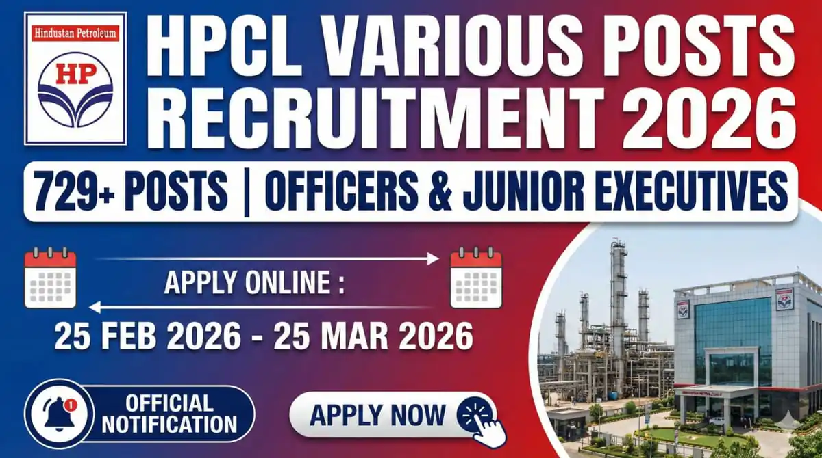 Hindustan Petrolium HPCL Various Posts Recruitment 2026