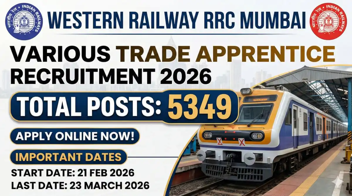 Western Railway RRC WR Apprentice Recruitment 2026